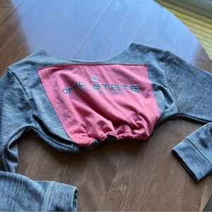 Gray Ohio State Cropped Sweatshirt 459